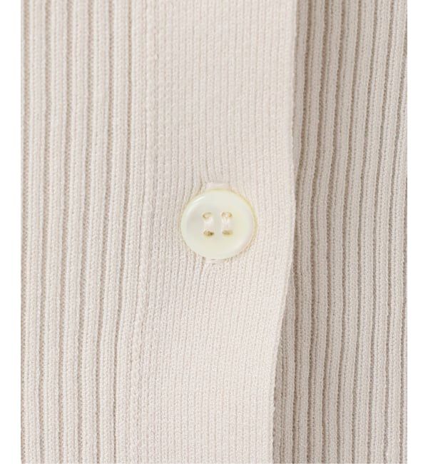 IENA「《追加予約》ECO SPLASH リブVネックカーディガン」|カーディガン|