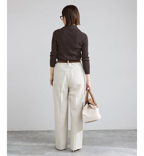 IENA「《予約》ECO SPLASH 襟付きリブプルオーバー」|ニット・セーター|