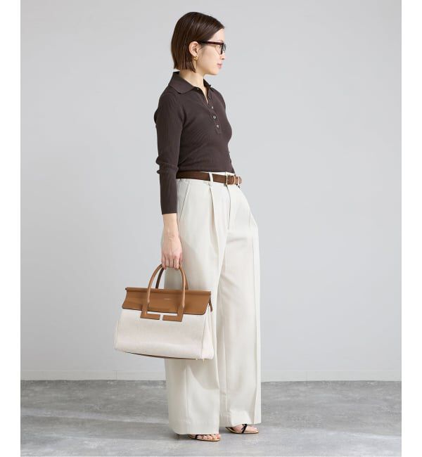 IENA「《予約》ECO SPLASH 襟付きリブプルオーバー」|ニット・セーター|