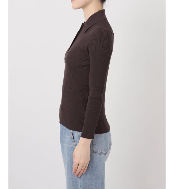 IENA「《予約》ECO SPLASH 襟付きリブプルオーバー」|ニット・セーター|