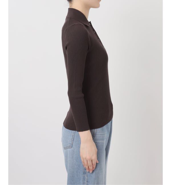 IENA「《予約》ECO SPLASH 襟付きリブプルオーバー」|ニット・セーター|