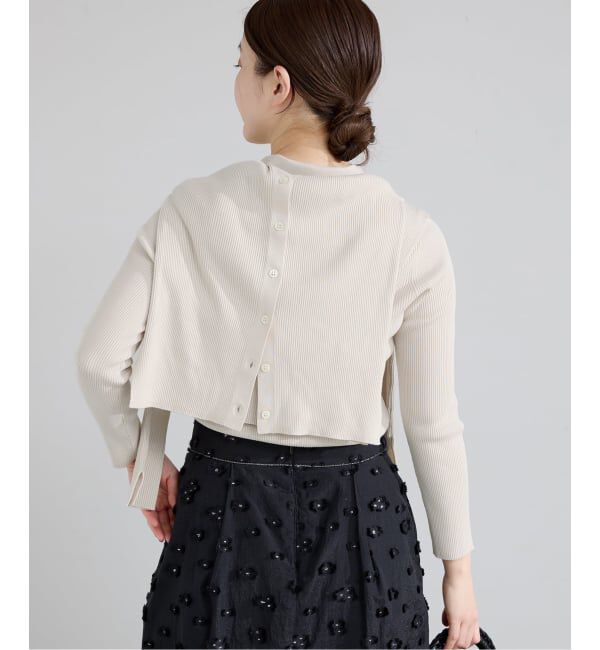 IENA「《予約》ECO SPLASH 襟付きリブプルオーバー」|ニット・セーター|