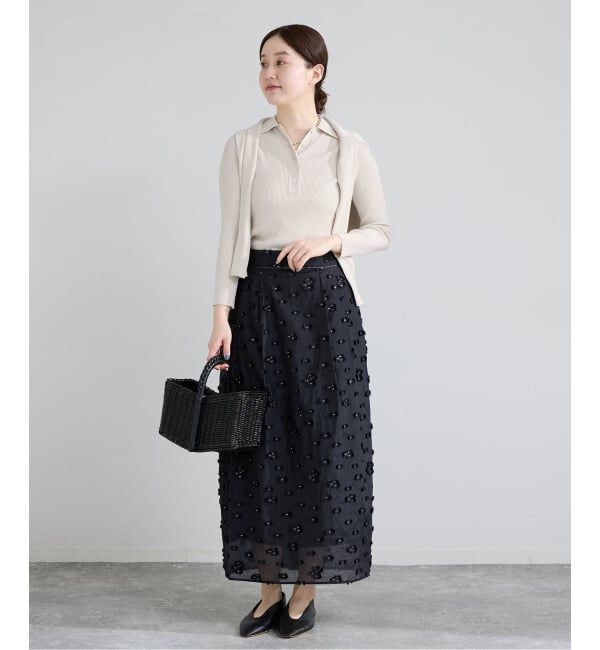 IENA「《予約》ECO SPLASH 襟付きリブプルオーバー」|ニット・セーター|