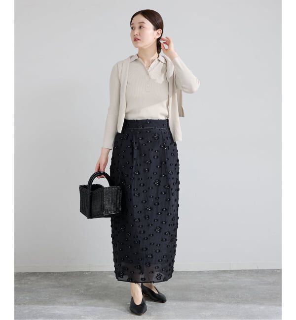 IENA「《予約》ECO SPLASH 襟付きリブプルオーバー」|ニット・セーター|