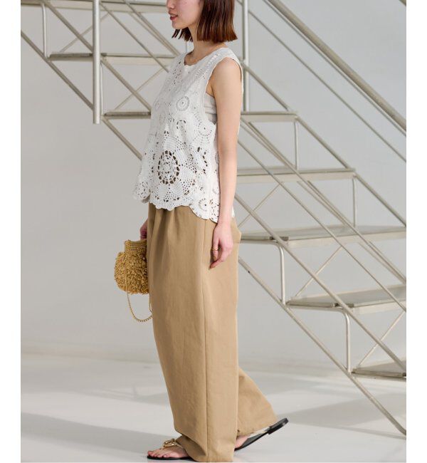 JOURNAL STANDARD relume「エンブロイダリークロシェノースリーブ」|ニット・セーター|