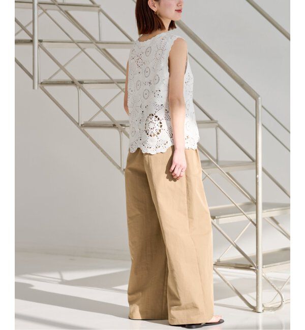 JOURNAL STANDARD relume「エンブロイダリークロシェノースリーブ」|ニット・セーター|