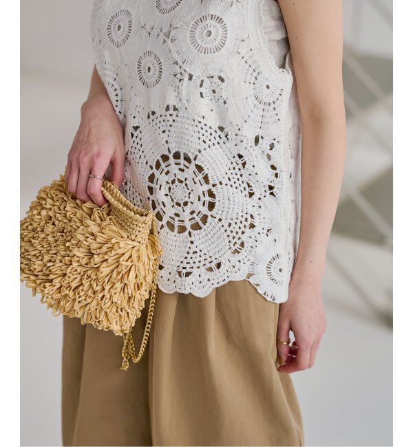 JOURNAL STANDARD relume「エンブロイダリークロシェノースリーブ」|ニット・セーター|