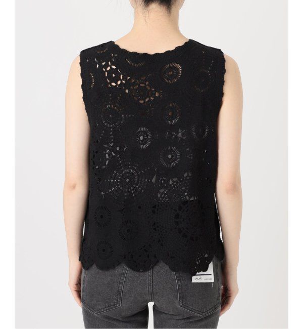 JOURNAL STANDARD relume「エンブロイダリークロシェノースリーブ」|ニット・セーター|