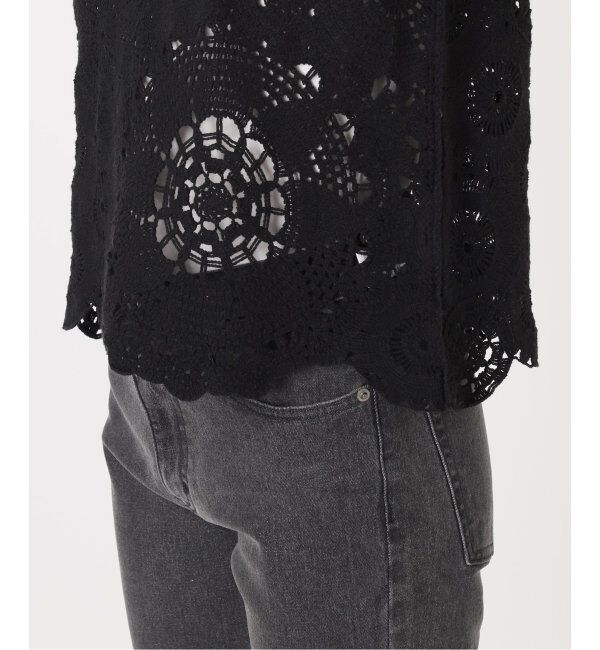 JOURNAL STANDARD relume「エンブロイダリークロシェノースリーブ」|ニット・セーター|