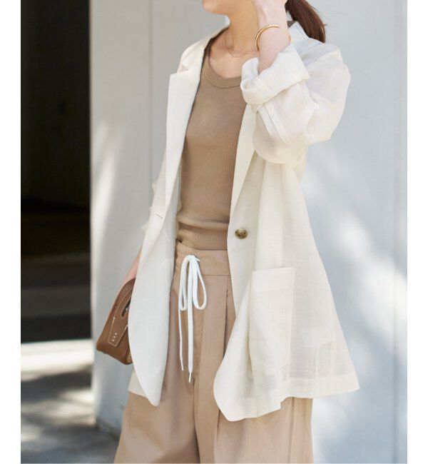 Spick and Span「ラミーミックスシアージャケット」|テーラードジャケット|