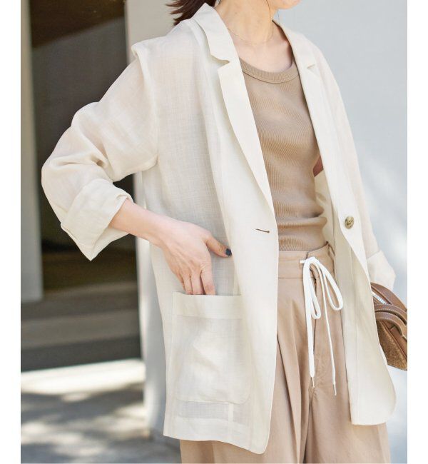 Spick and Span「ラミーミックスシアージャケット」|テーラードジャケット|