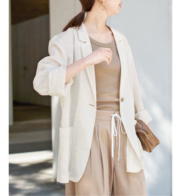 Spick and Span「ラミーミックスシアージャケット」|テーラードジャケット|