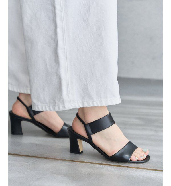  「《追加》6cmゴムストラップサンダル」|サンダル|ブラック A