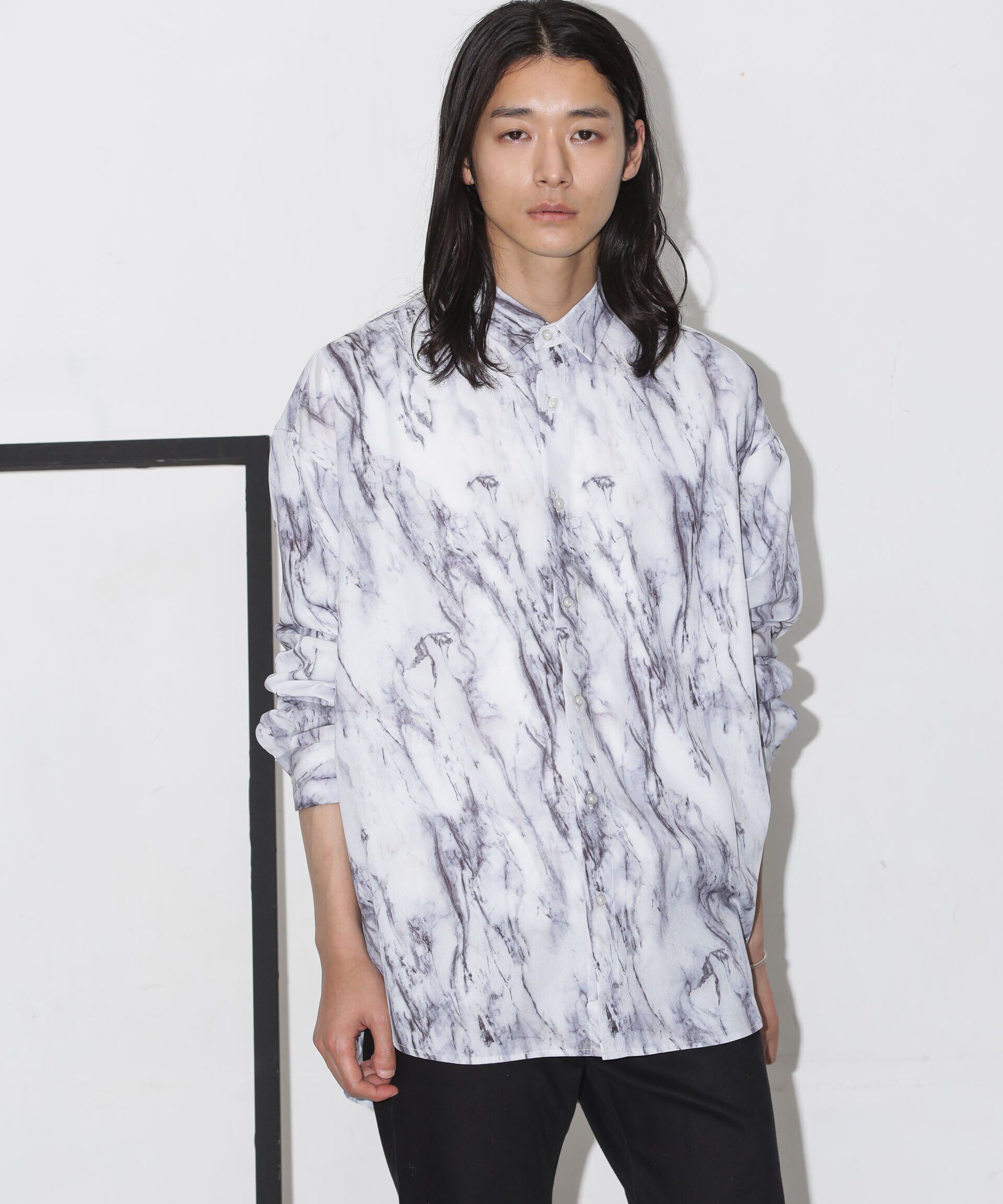 nano･universe「ドレープパターンシャツ 長袖」|シャツ・ブラウス|