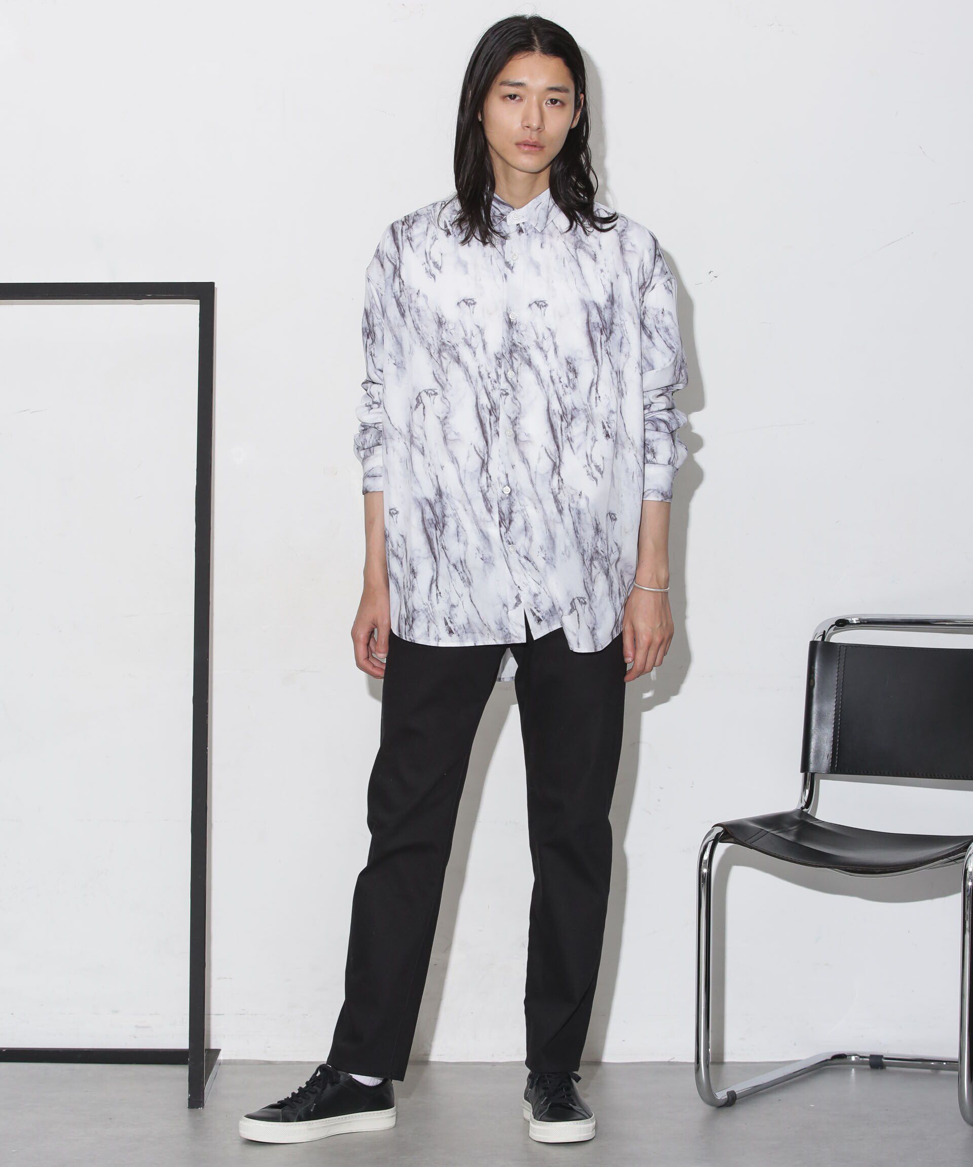 nano･universe「ドレープパターンシャツ 長袖」|シャツ・ブラウス|