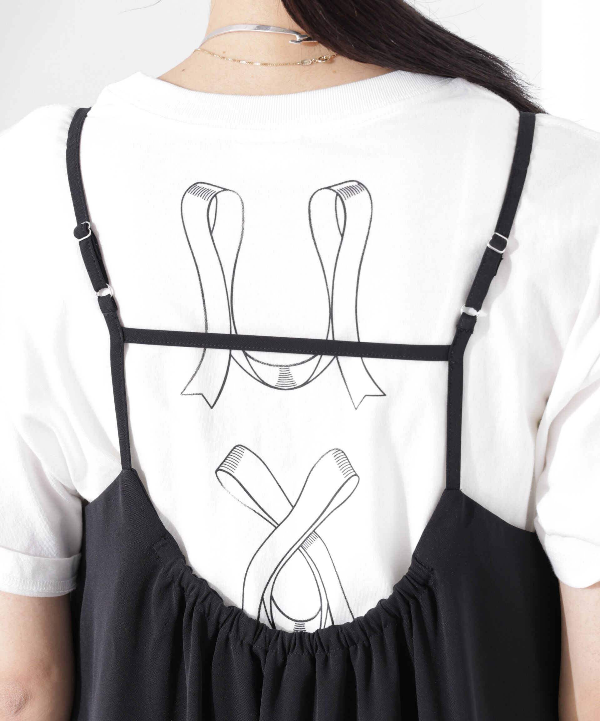 nano･universe「フレアダブルクロスキャミワンピース」|ワンピース|