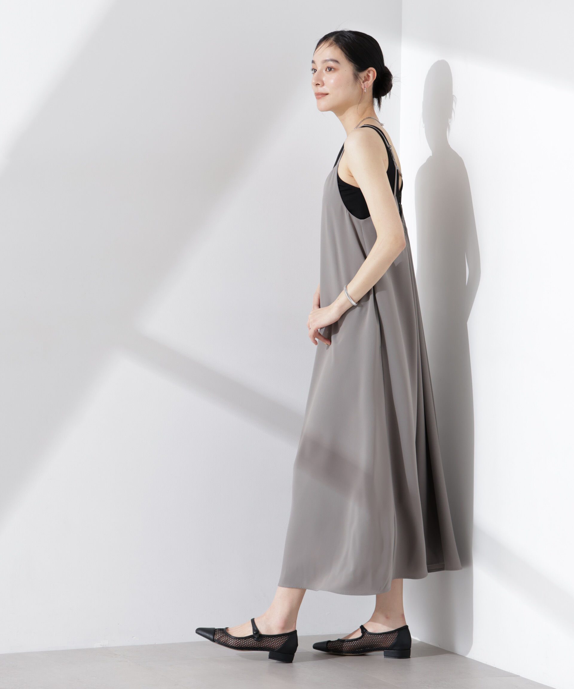 nano･universe「フレアダブルクロスキャミワンピース」|ワンピース|