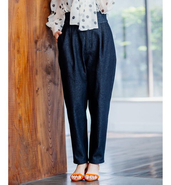 組曲「【組曲&times;setsuko sagittaire】ストレッチデニムパンツ」|デニム|ブラック系