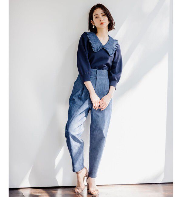 組曲「【組曲&times;setsuko sagittaire】ストレッチデニムパンツ」|デニム|