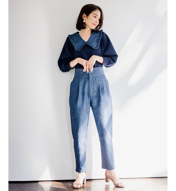 組曲「【組曲&times;setsuko sagittaire】ストレッチデニムパンツ」|デニム|