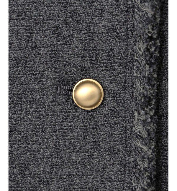 自由区「【SHIHOさん着用】ブライトリングツイード ジャケット」|ノーカラージャケット|