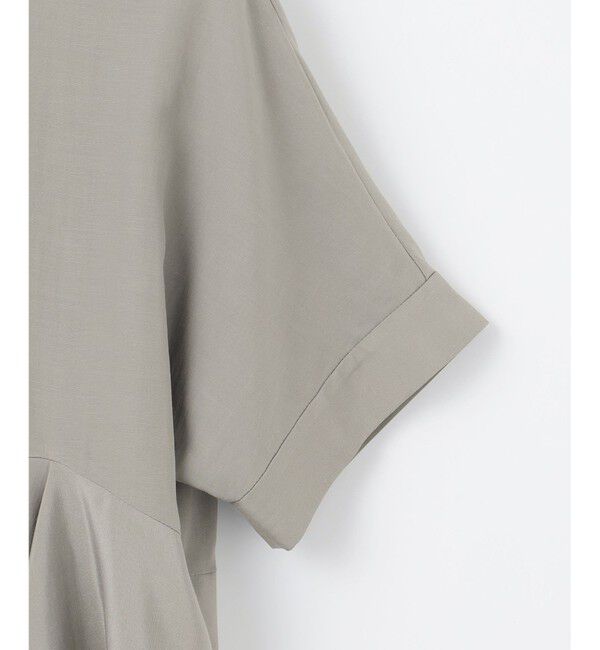 自由区「【洗える】ソフトリネンペプラム ブラウス」|シャツ・ブラウス|