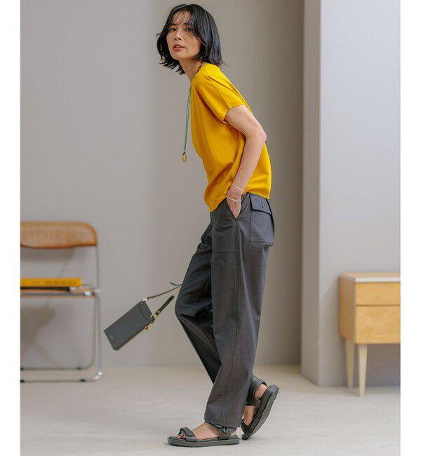 23区「【SLOW/洗える】バックサテンストレッチ ベイカーパンツ」|その他|