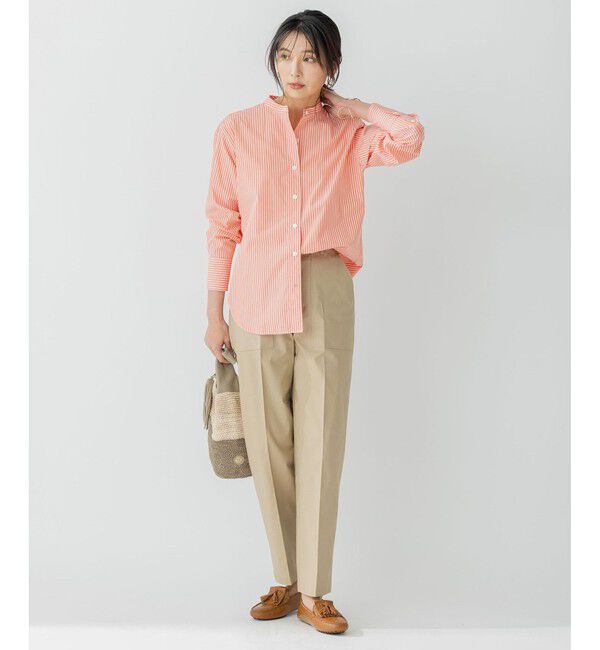 23区「【SLOW/洗える】バックサテンストレッチ ベイカーパンツ」|その他|