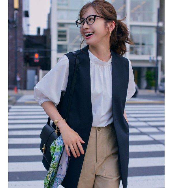 23区「【SLOW/洗える】バックサテンストレッチ ベイカーパンツ」|その他|