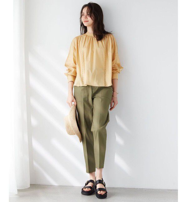 23区「【SLOW/洗える】バックサテンストレッチ ベイカーパンツ」|その他|