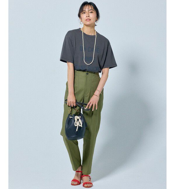 23区「【SLOW/洗える】バックサテンストレッチ ベイカーパンツ」|その他|