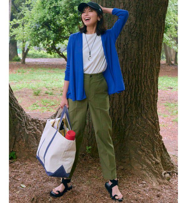 23区「【SLOW/洗える】バックサテンストレッチ ベイカーパンツ」|その他|