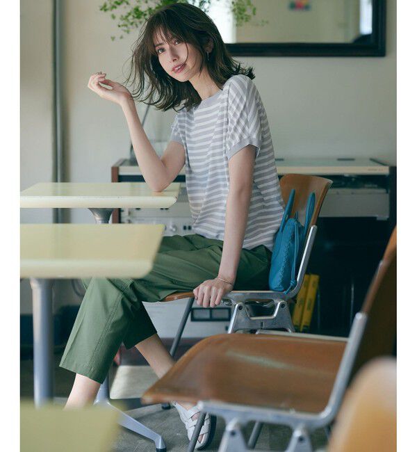 23区「【SLOW/洗える】バックサテンストレッチ ベイカーパンツ」|その他|