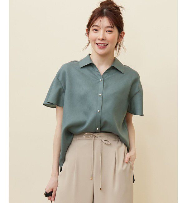 any SiS「【速乾・接触冷感】スムージーポリエステル シャツ ブラウス」|シャツ・ブラウス|ｽﾓｰｷｰﾐ