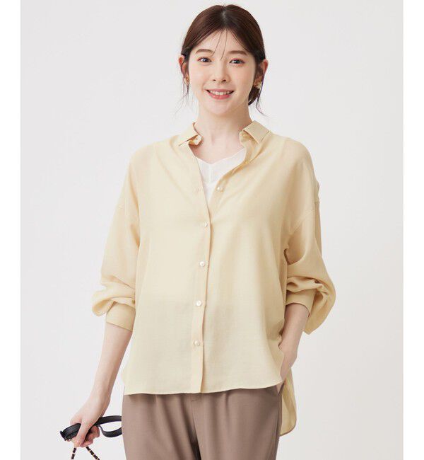 ANY SIS「【接触冷感】シアー ブラウス」|シャツ・ブラウス|ﾗｲﾄｲｴﾛ