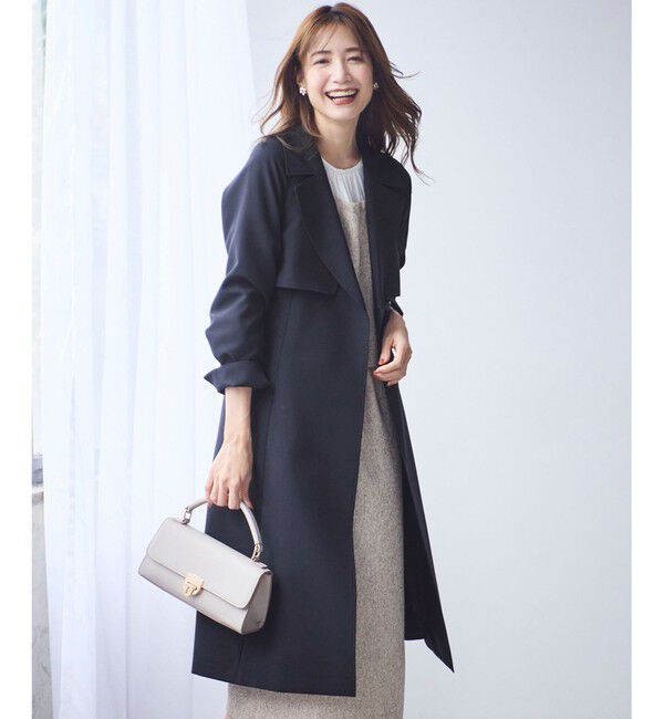 ANY SIS「【洗える】Nobleライトトレンチ コート」|トレンチコート|ネイビー