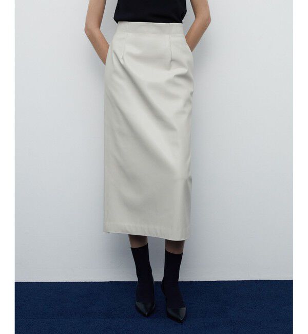 BEIGE,「DUPHOT / フェイクレザースカート」|スカート|Ecru