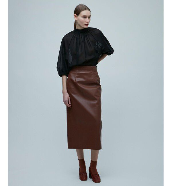 BEIGE,「DUPHOT / フェイクレザースカート」|スカート|