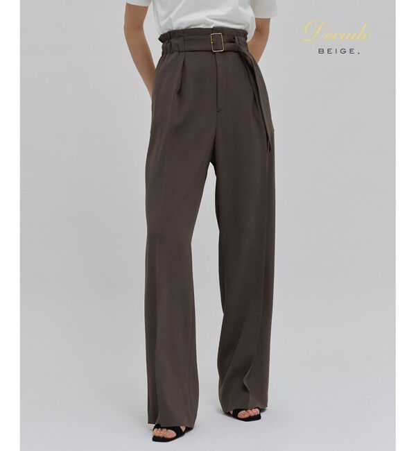 BEIGE,「【洗える】CINDY / ワイドタックパンツ」|その他|Mocha