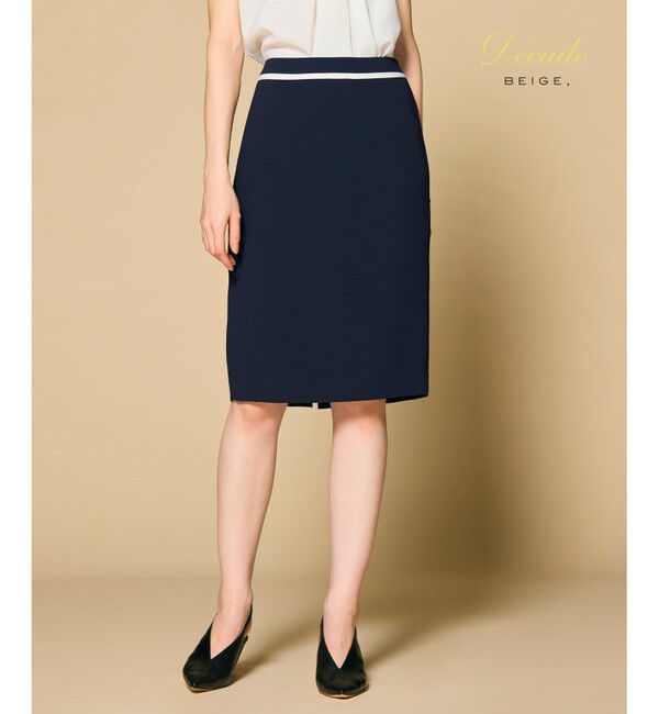 BEIGE,「【洗える】CINDY / タイトスカート」|スカート|Navy &times; White