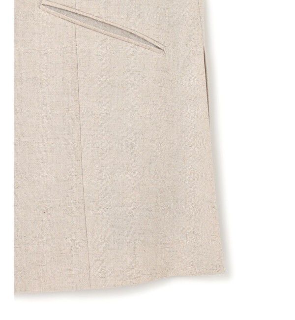 BEIGE,「【洗える】CAROLE / リネンライクノースリーブジレジャケット」|ベスト・ジレ|