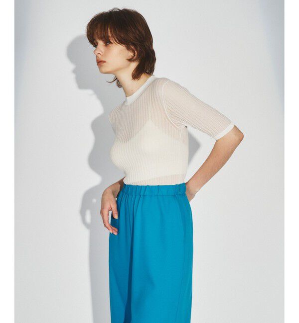 Diagram「シアーリブクルーニットトップ」|Tシャツ・カットソー|ホワイト