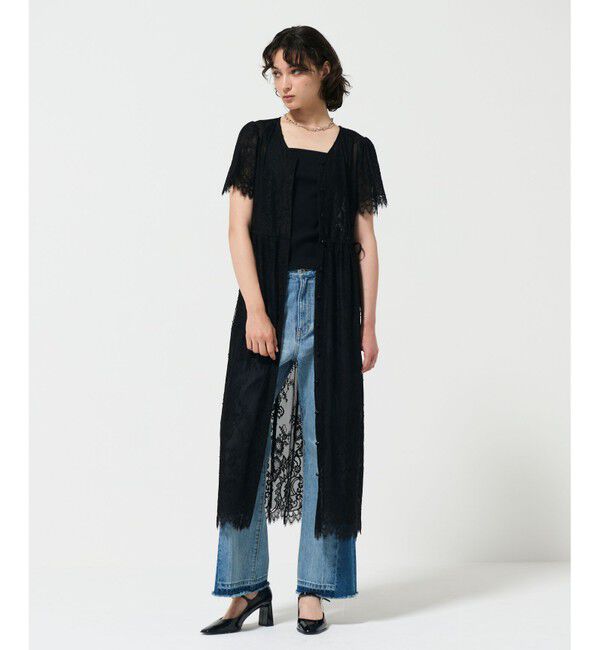 Diagram「レースドロストワンピース」|ワンピース|ブラック