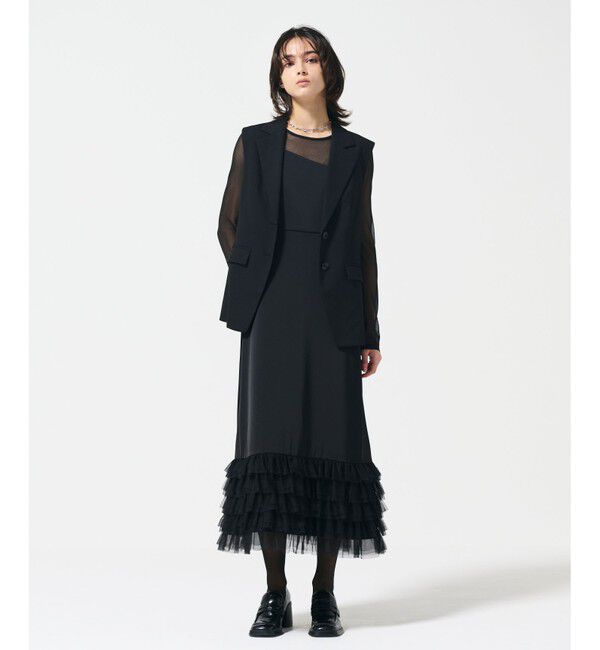 Diagram「フリルチュールサテンキャミワンピース」|ワンピース|