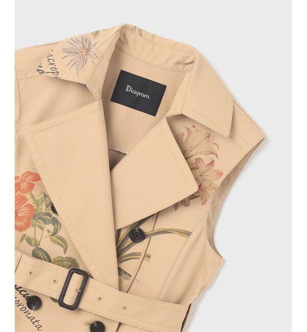 Diagram「プリントトレンチワンピース」|ワンピース|