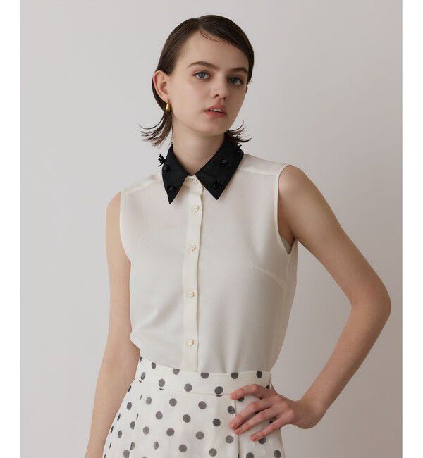 GRACE CONTINENTAL「シアーメッシュノースリーブ」|シャツ・ブラウス|キナリ