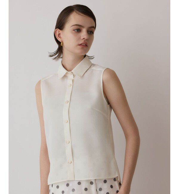 GRACE CONTINENTAL「シアーメッシュノースリーブ」|シャツ・ブラウス|