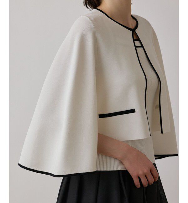 GRACE CONTINENTAL「バイカラースリットニットカーディガン」|カーディガン|