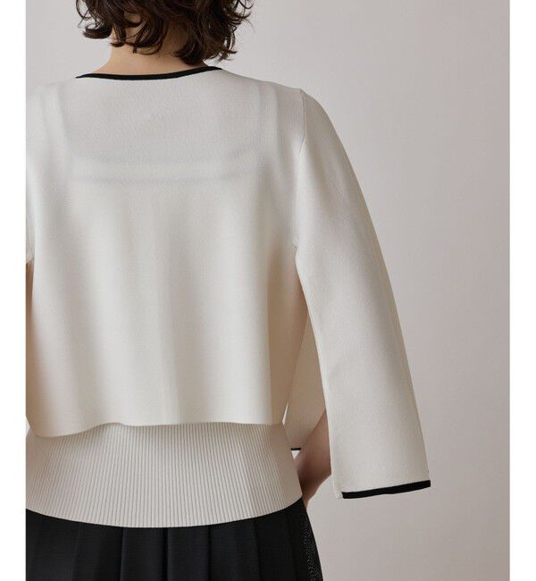 GRACE CONTINENTAL「バイカラースリットニットカーディガン」|カーディガン|