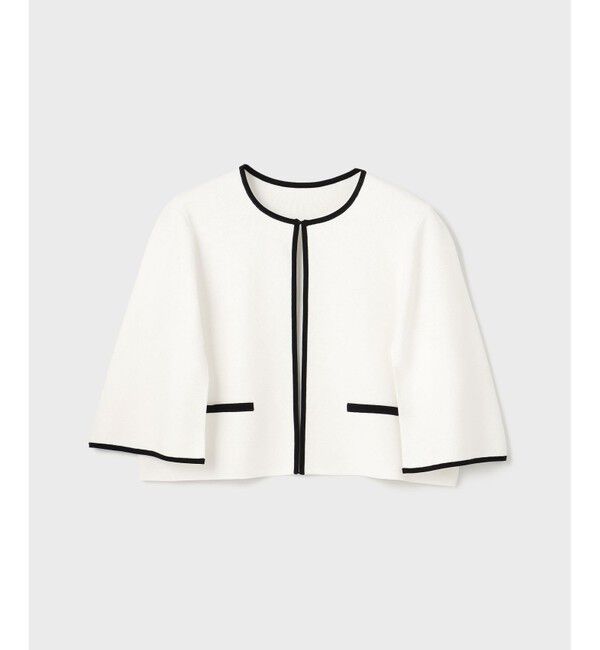 GRACE CONTINENTAL「バイカラースリットニットカーディガン」|カーディガン|